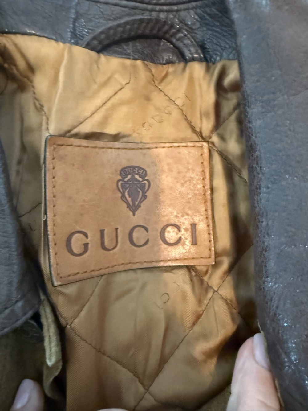 Gucci Suede Leather Field Jacket, Men’s Tan Brown Western, GUC, 0672 - Picture 9 of 16